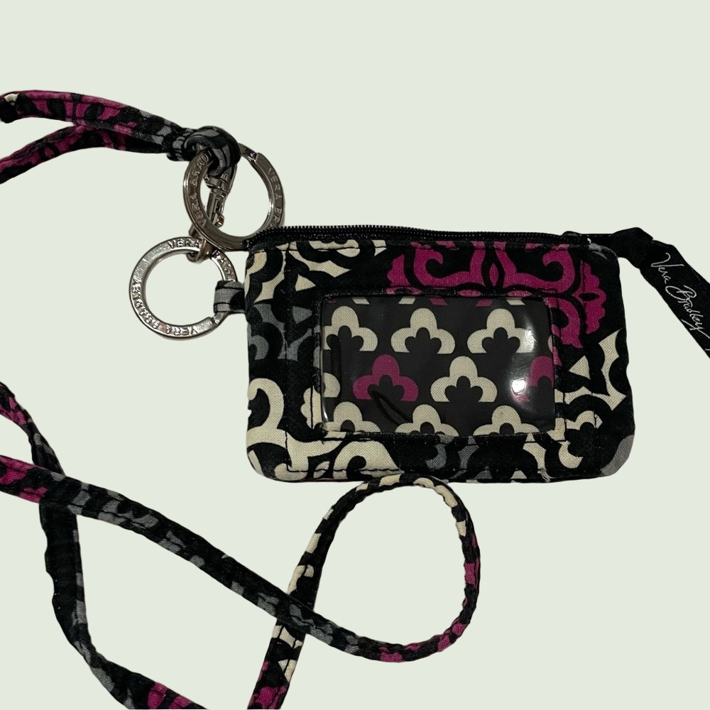 Vera Bradley Black and Pink Geometric Crossbody Purse